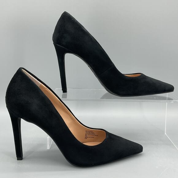 NEW INC Women’s Shelya Suede Pointed Toe Pumps Black Size 7M - Picture 1 of 10